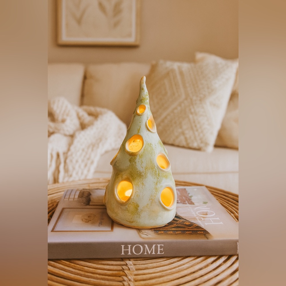Artisan Pottery Tea Light Tree